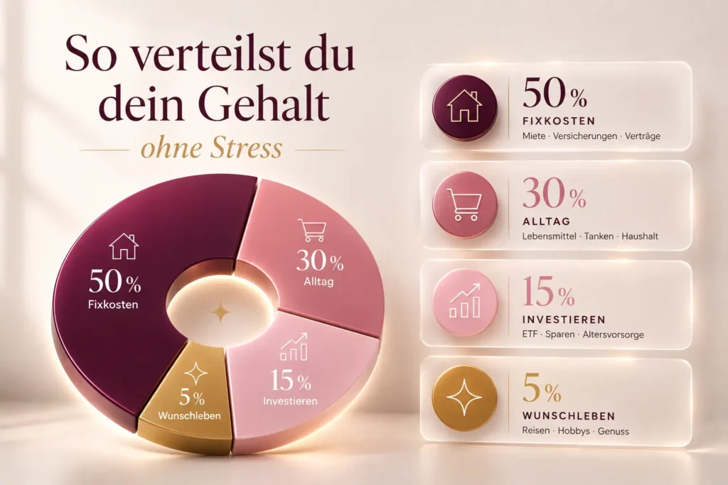 Gehalt auf vier Konten aufteilen – einfaches Budgetsystem